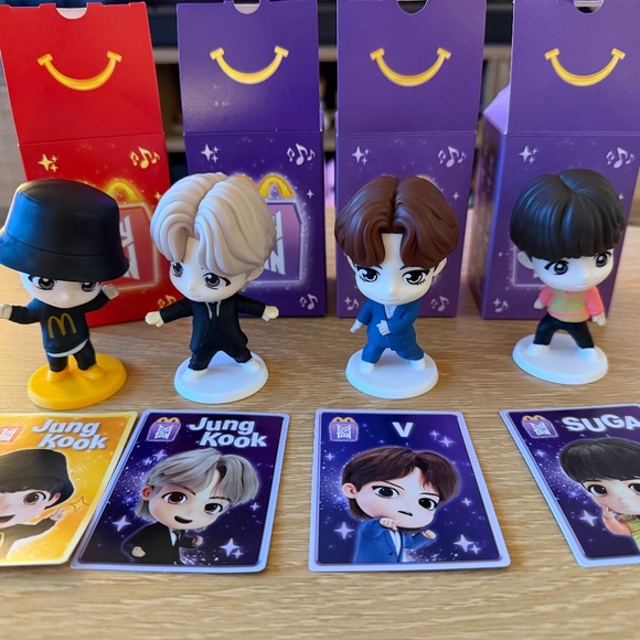 BTS tiny tan figures McDonald’s V Suga Jungkook - Picture 1 of 1